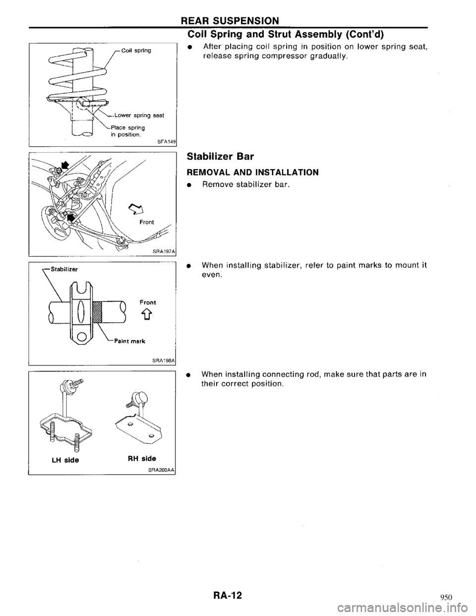 NISSAN MAXIMA 1994 A32 / 4.G Rear Axle User Guide 950 NISSAN MAXIMA 1994 A32 / 4.G Rear Axle User Guide 950