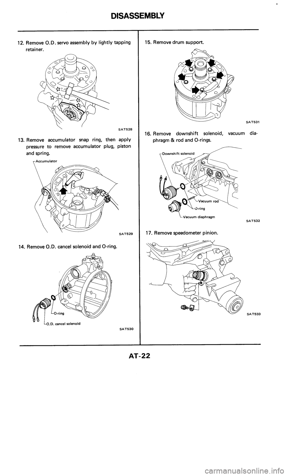 NISSAN 300ZX 1985 Z31 Automatic Transmission Owners Manual 