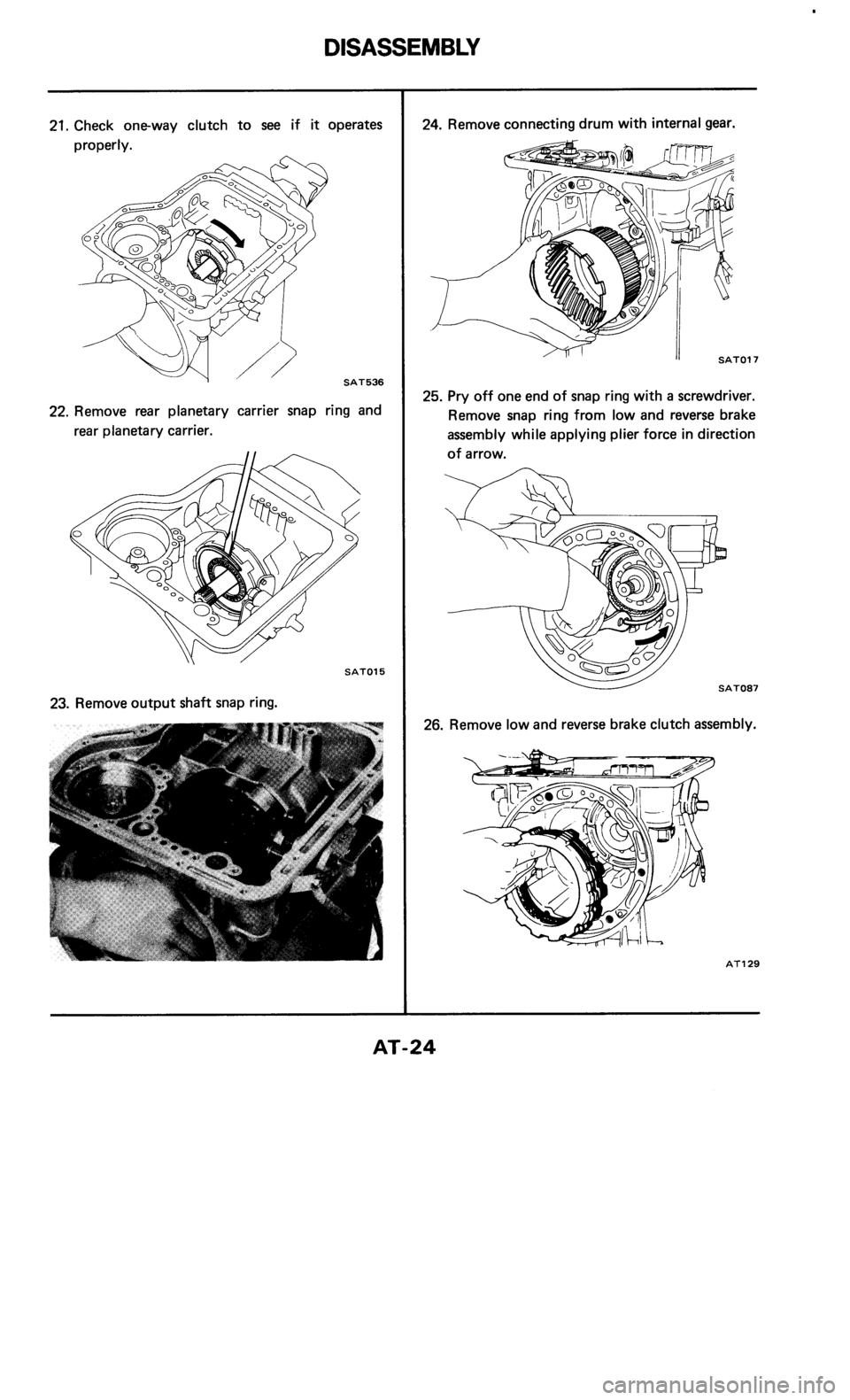 NISSAN 300ZX 1985 Z31 Automatic Transmission Owners Manual 