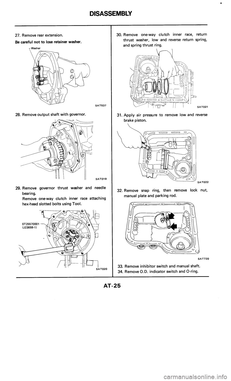 NISSAN 300ZX 1986 Z31 Automatic Transmission Owners Manual 