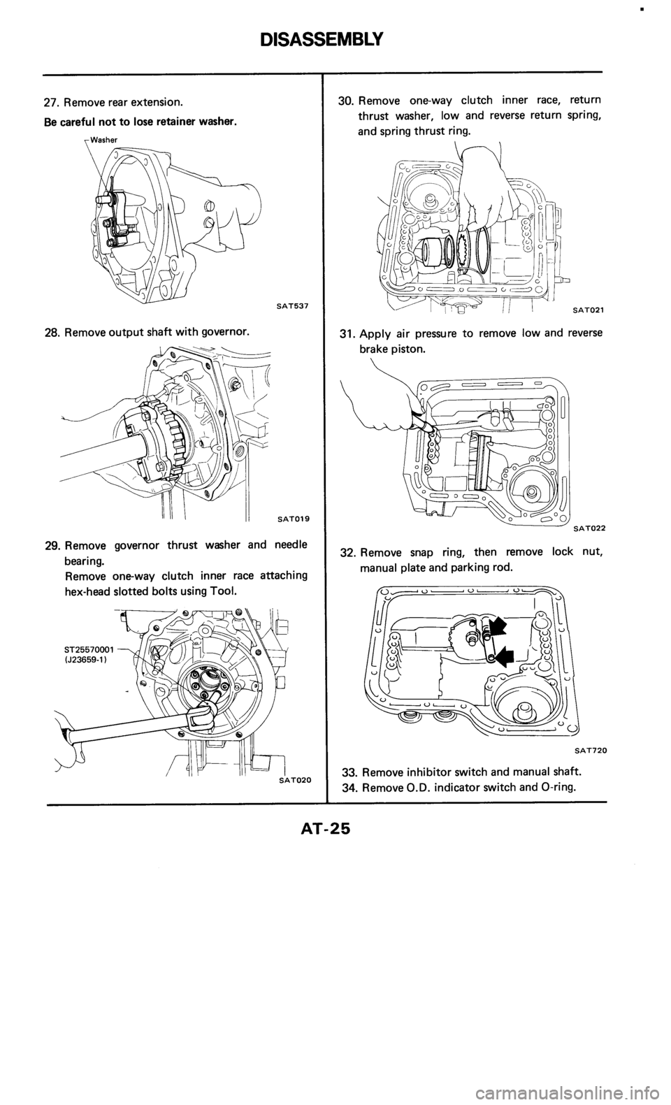 NISSAN 300ZX 1986 Z31 Automatic Transmission Owners Manual 