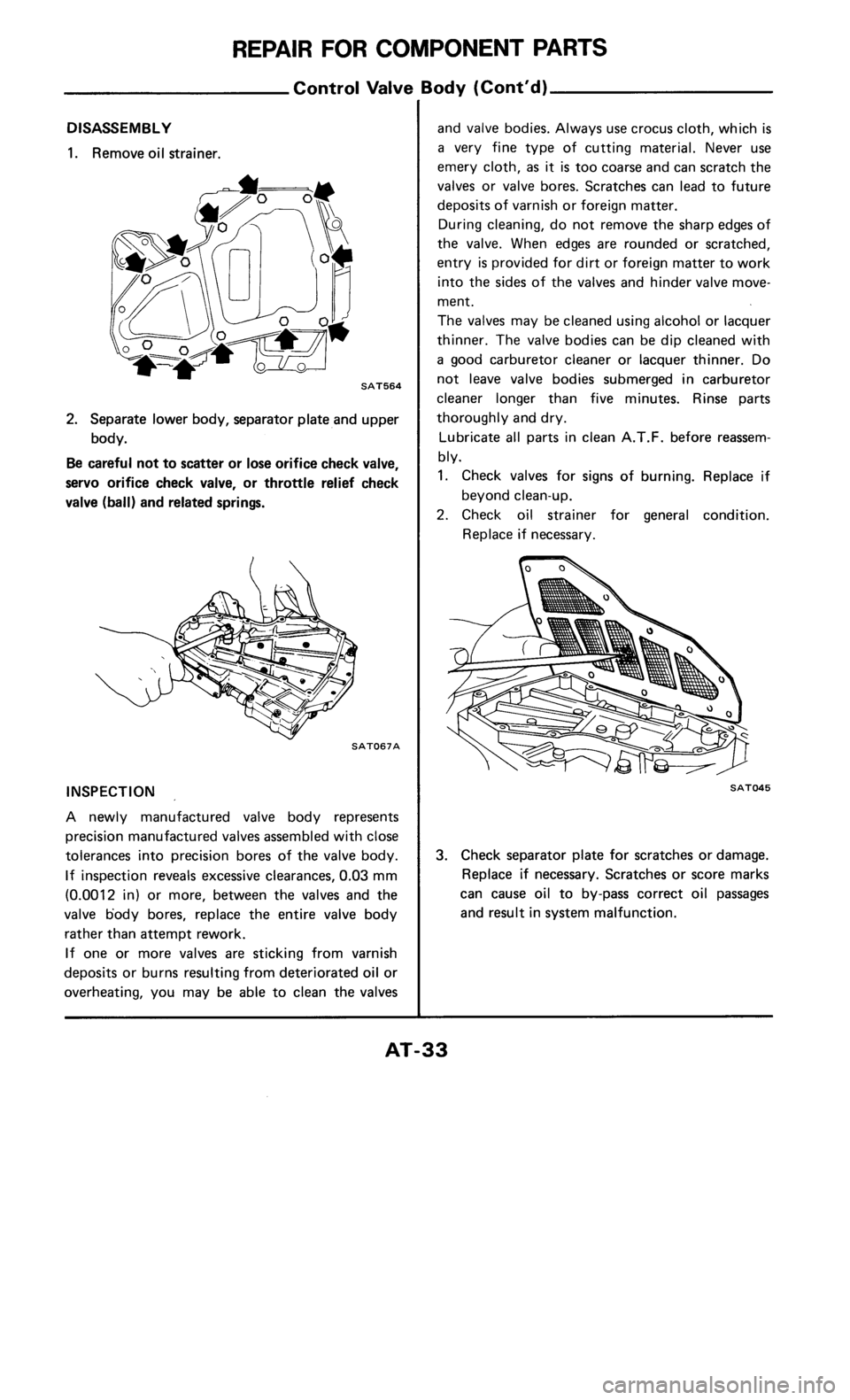 NISSAN 300ZX 1986 Z31 Automatic Transmission Owners Guide 