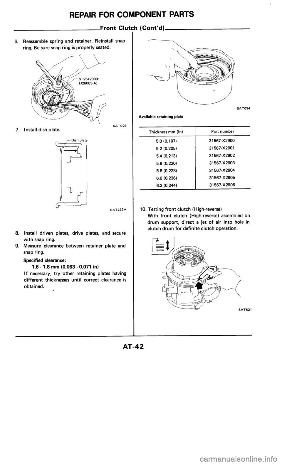 NISSAN 300ZX 1985 Z31 Automatic Transmission Service Manual 