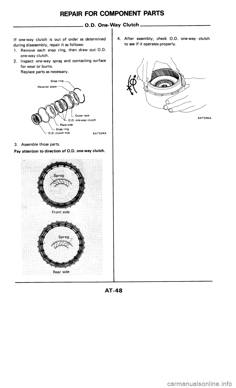 NISSAN 300ZX 1986 Z31 Automatic Transmission Service Manual 