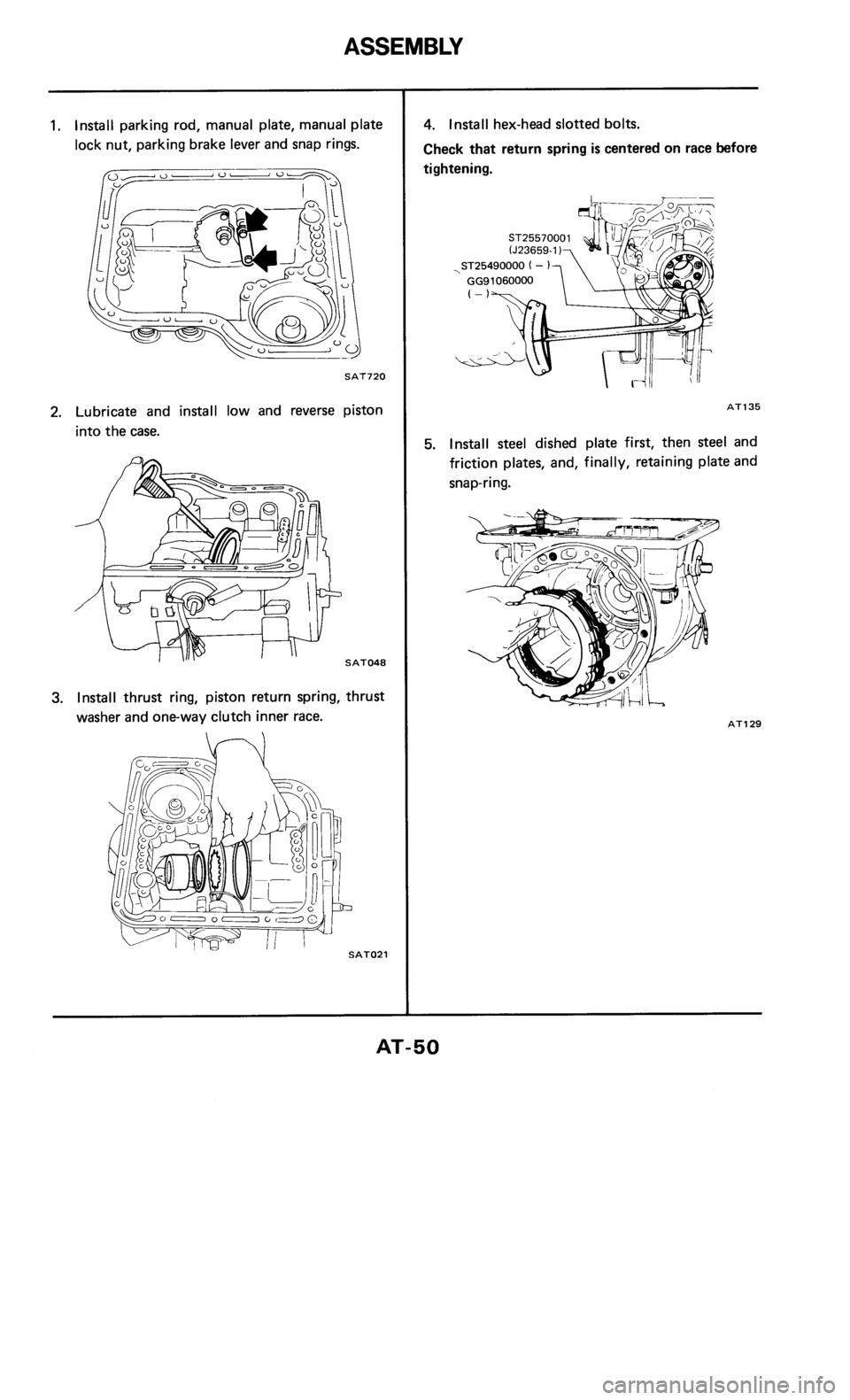 NISSAN 300ZX 1985 Z31 Automatic Transmission Service Manual 