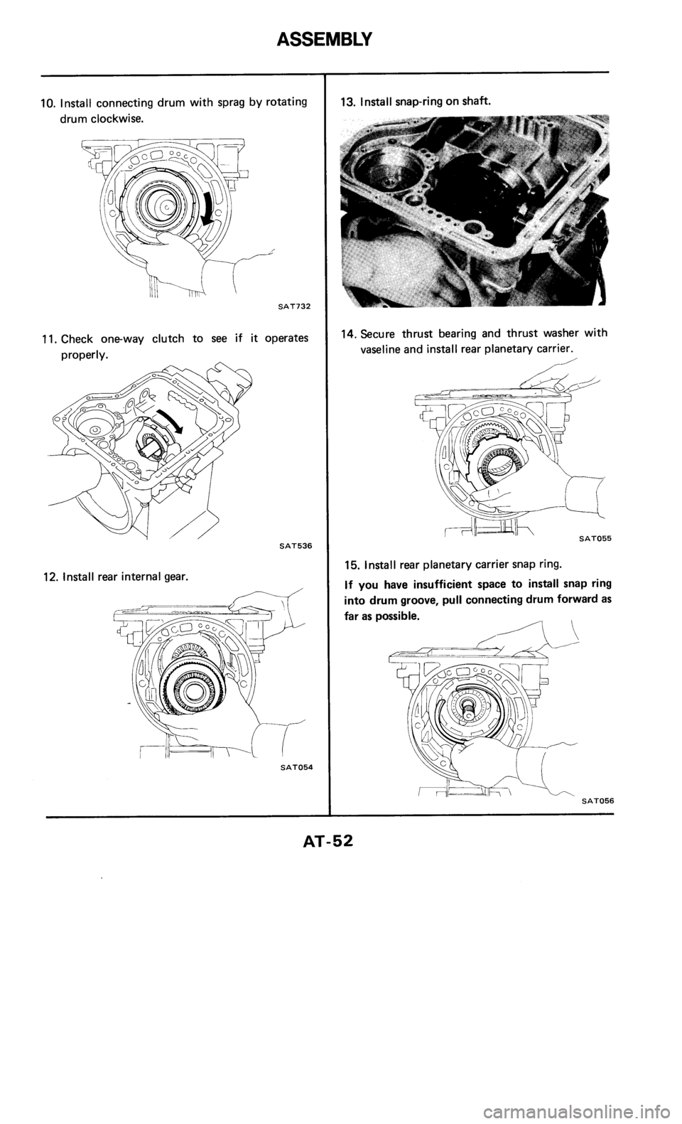 NISSAN 300ZX 1986 Z31 Automatic Transmission Repair Manual 