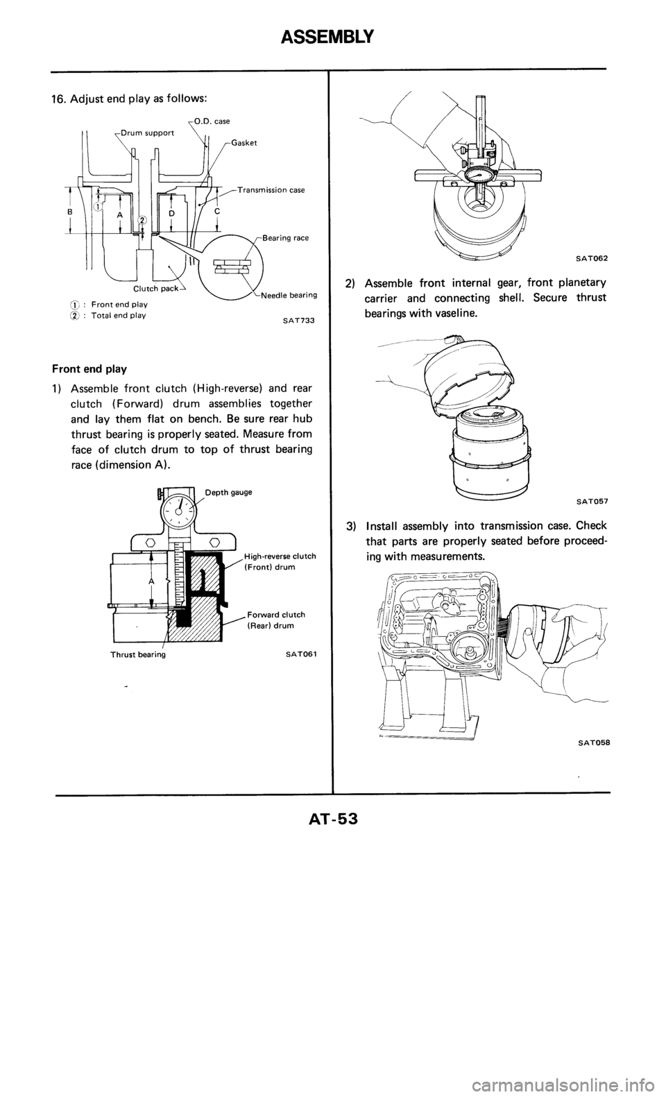 NISSAN 300ZX 1985 Z31 Automatic Transmission Repair Manual 