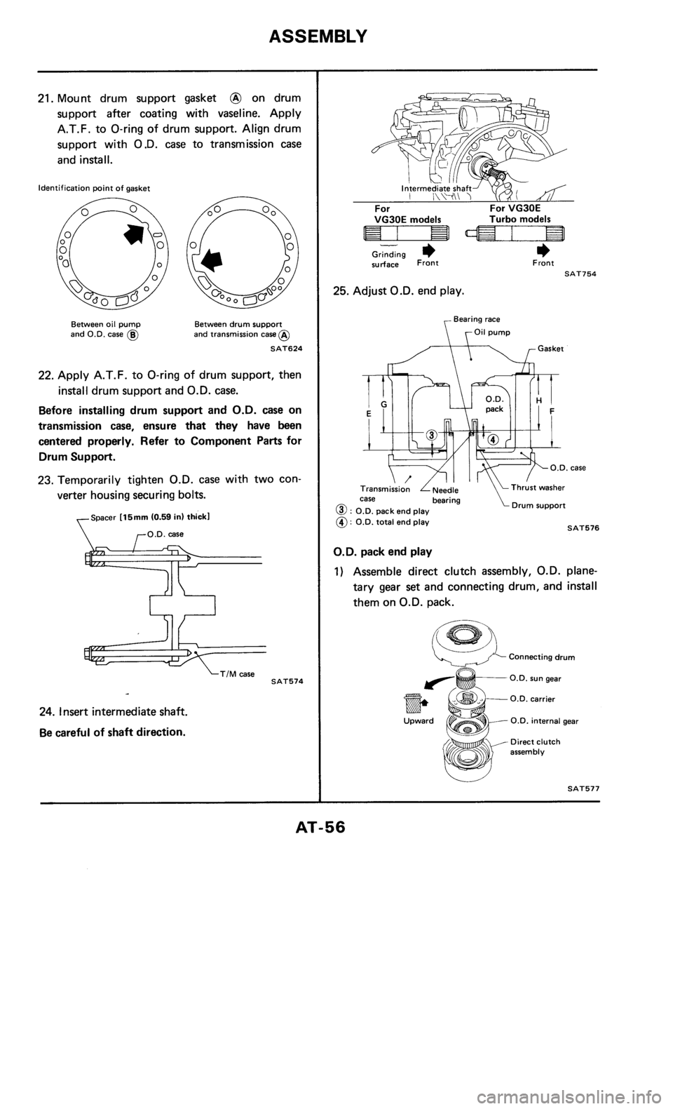 NISSAN 300ZX 1986 Z31 Automatic Transmission Repair Manual 