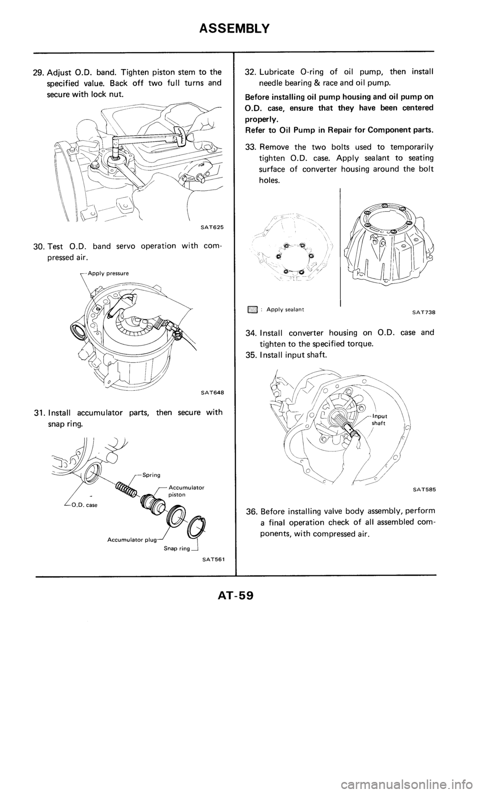 NISSAN 300ZX 1985 Z31 Automatic Transmission Repair Manual 