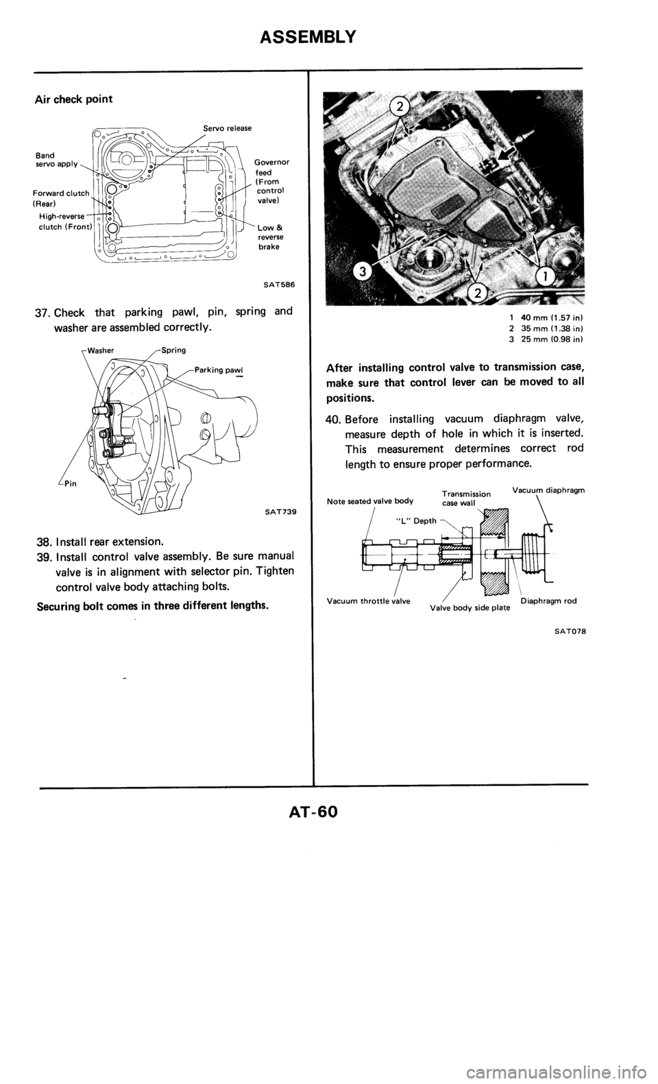 NISSAN 300ZX 1986 Z31 Automatic Transmission Repair Manual 