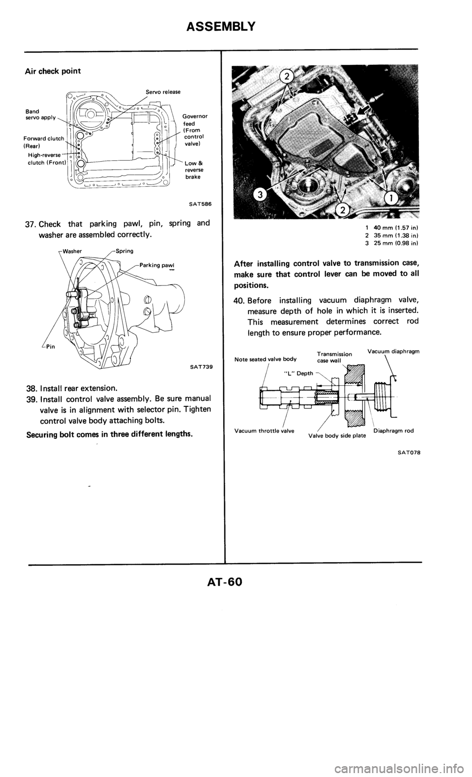 NISSAN 300ZX 1985 Z31 Automatic Transmission Repair Manual 