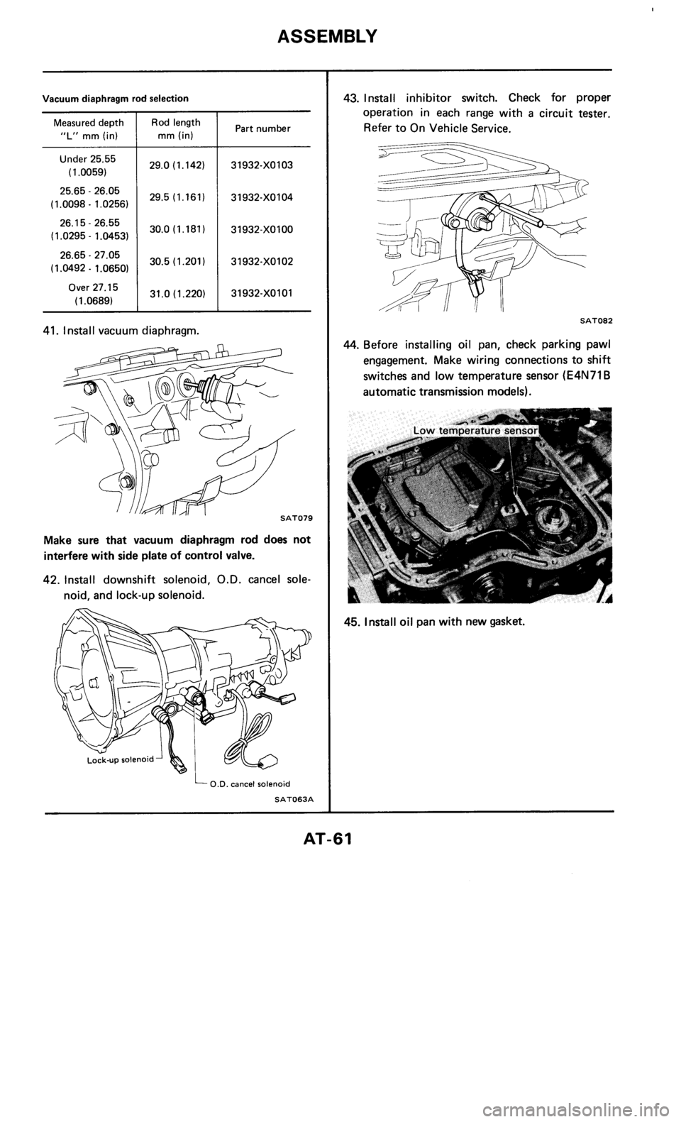 NISSAN 300ZX 1985 Z31 Automatic Transmission Repair Manual 