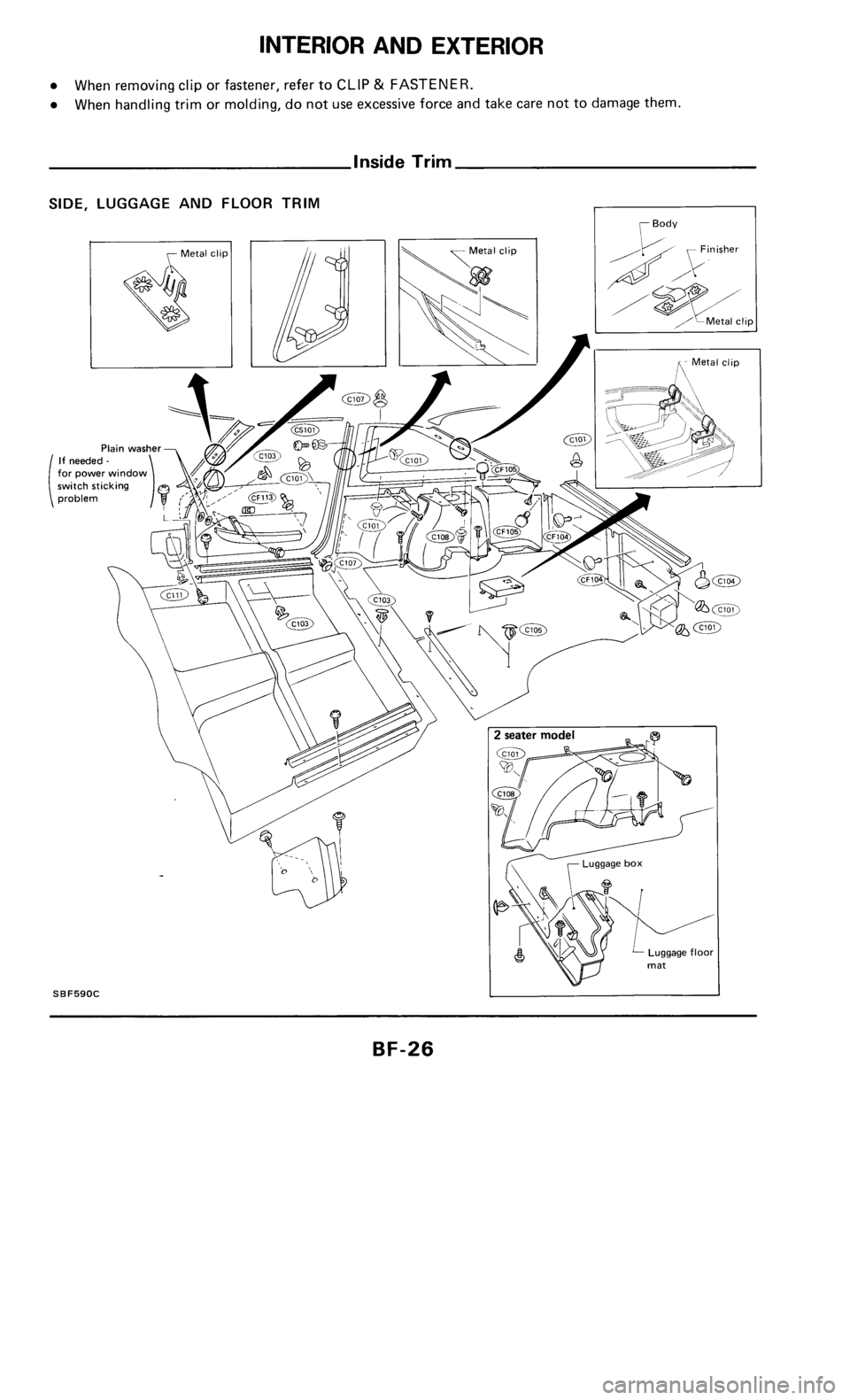 NISSAN 300ZX 1986 Z31 Body Owners Manual 