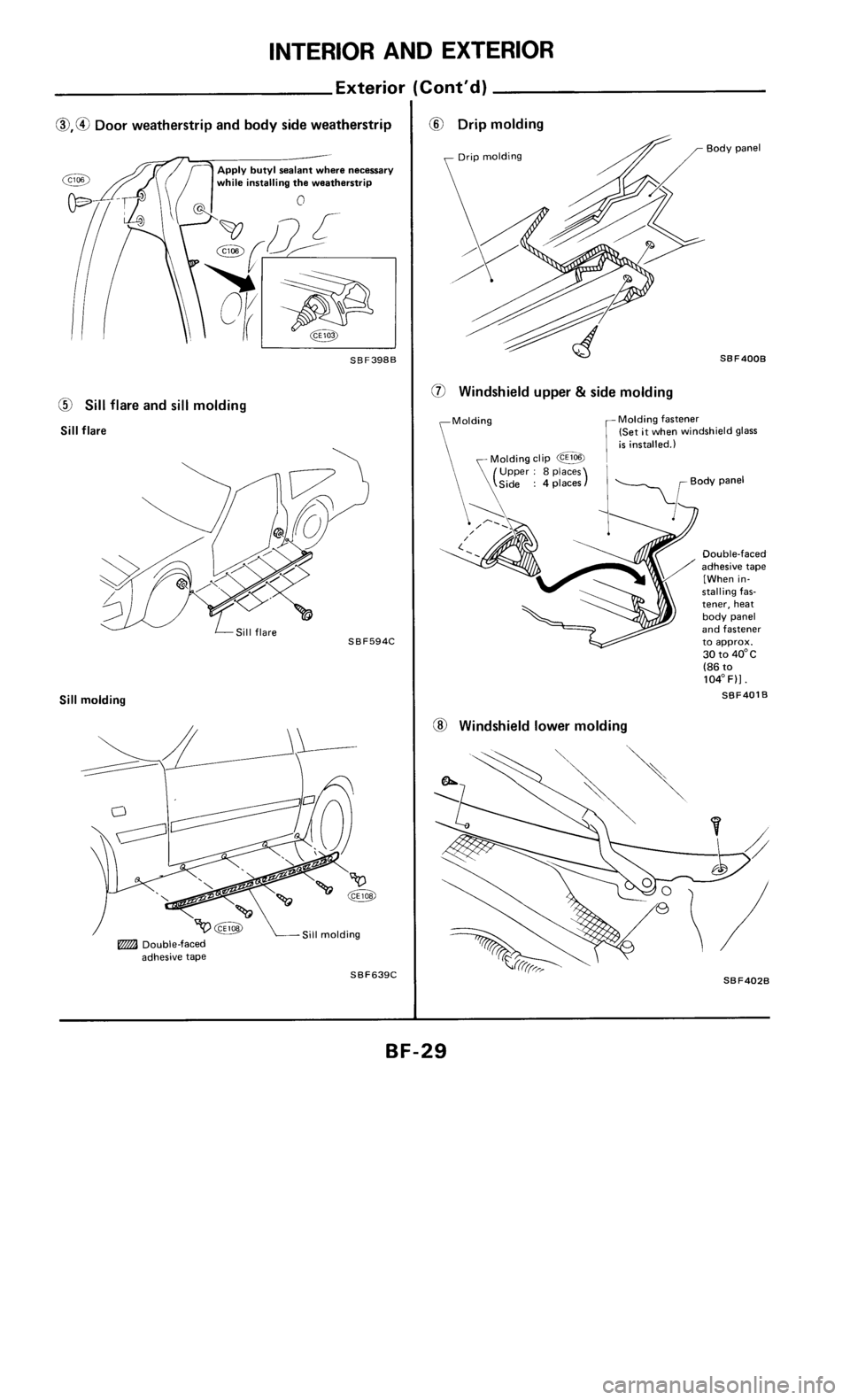 NISSAN 300ZX 1985 Z31 Body Owners Manual 