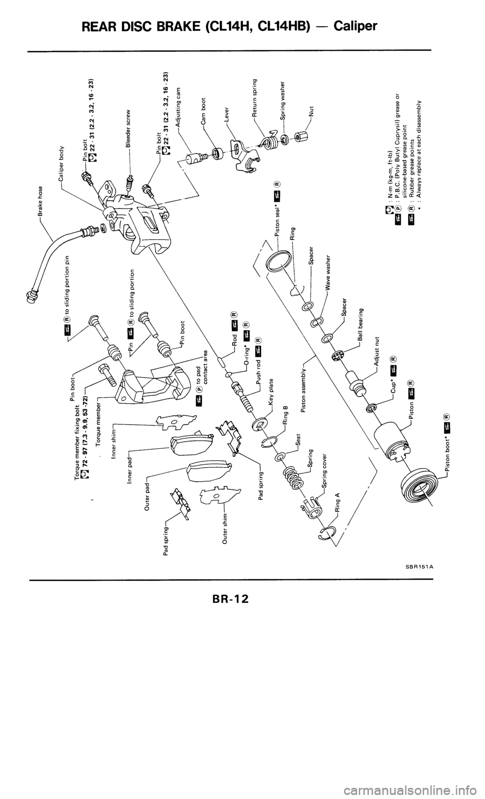 NISSAN 300ZX 1986 Z31 Brake System User Guide 