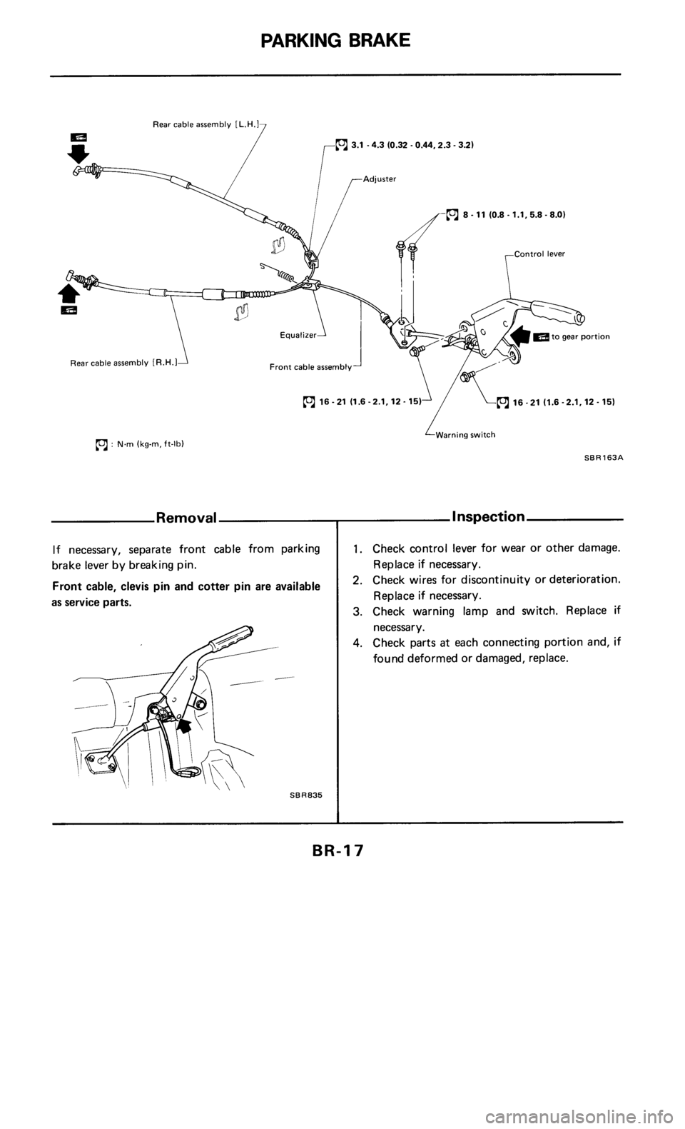 NISSAN 300ZX 1985 Z31 Brake System User Guide 