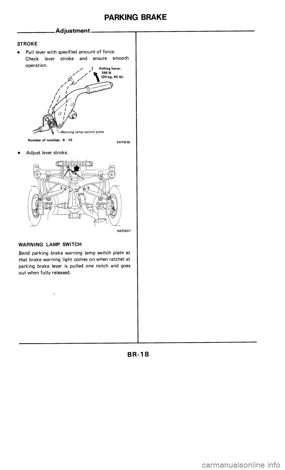 NISSAN 300ZX 1985 Z31 Brake System User Guide 