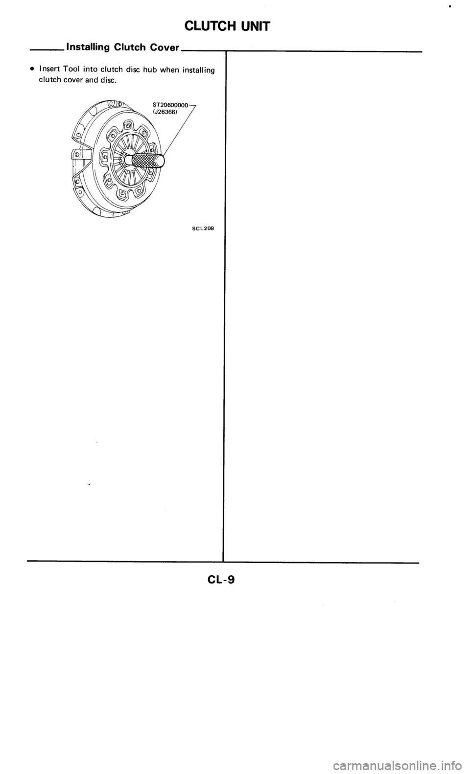 NISSAN 300ZX 1986 Z31 Clutch Workshop Manual NISSAN 300ZX 1986 Z31 Clutch Workshop Manual