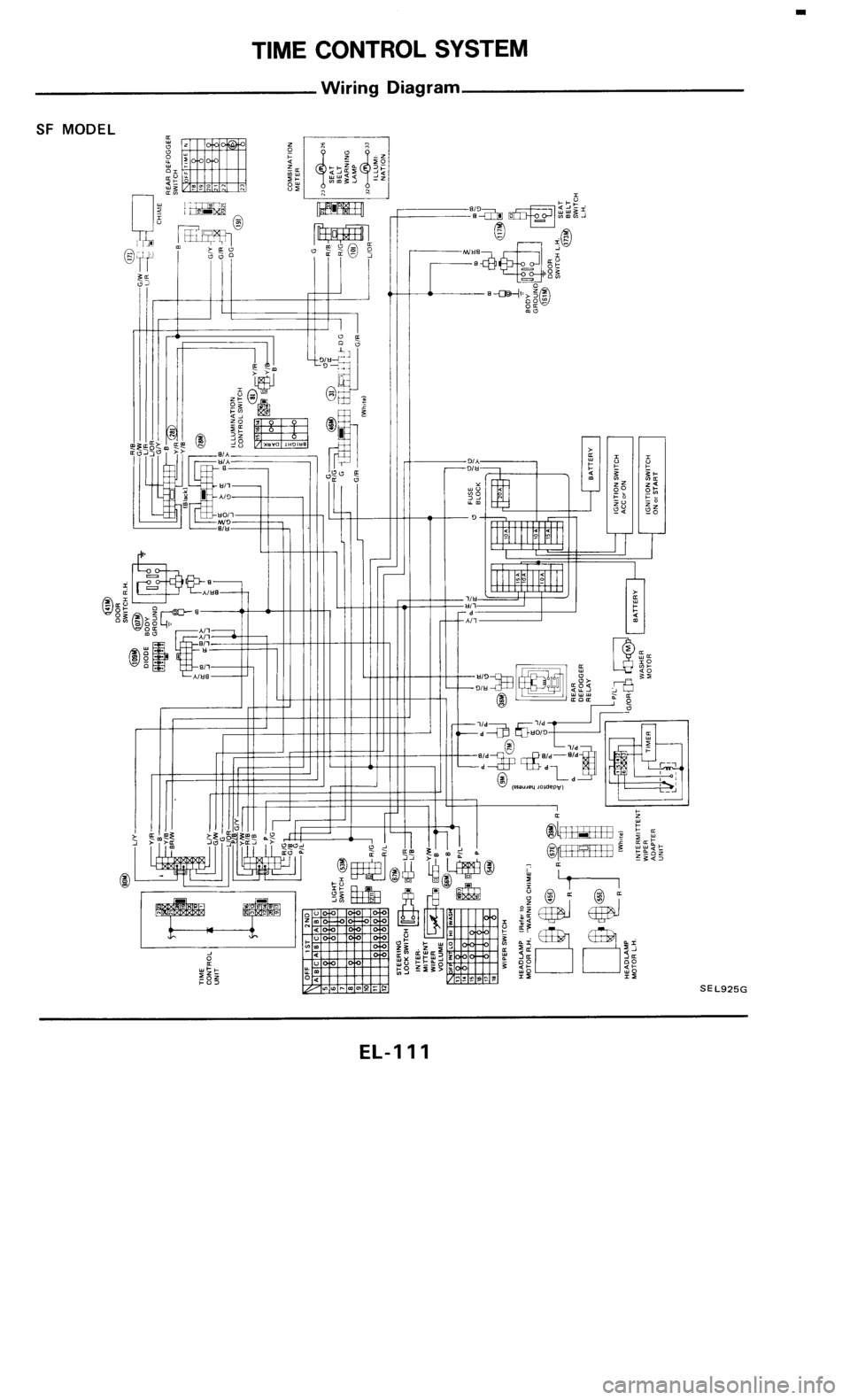 NISSAN 300ZX 1985 Z31 Electrical System Workshop Manual 