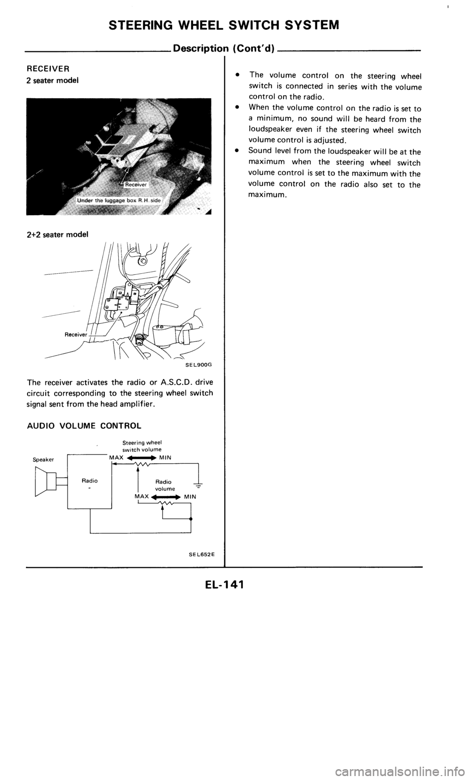 NISSAN 300ZX 1986 Z31 Electrical System Workshop Manual 