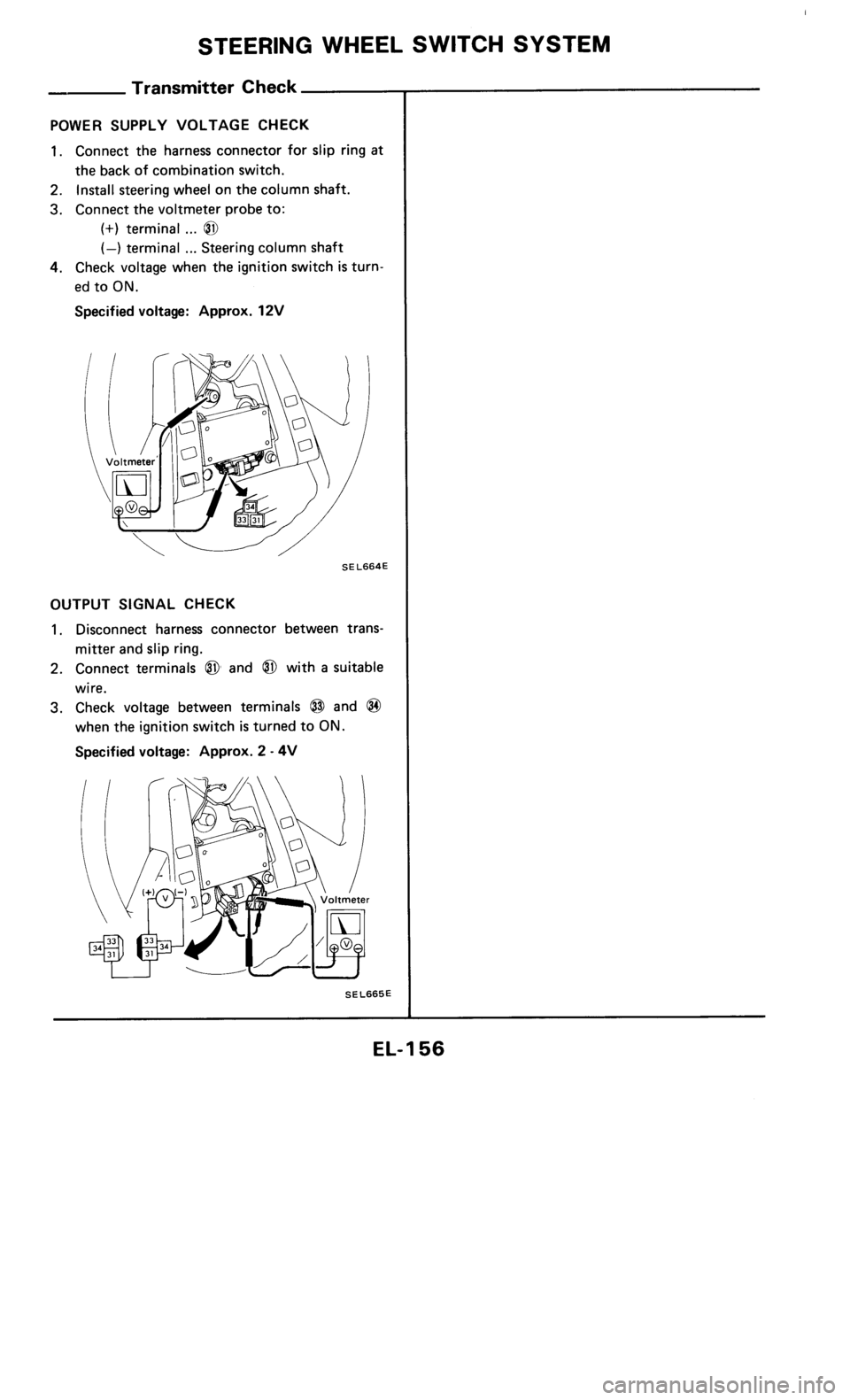 NISSAN 300ZX 1986 Z31 Electrical System Workshop Manual 