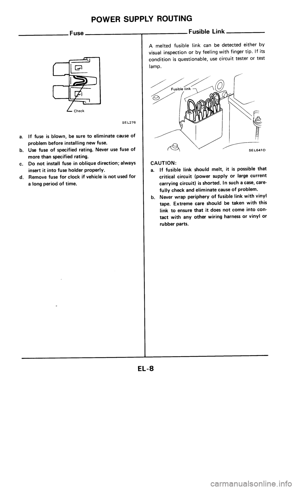 NISSAN 300ZX 1985 Z31 Electrical System Workshop Manual 