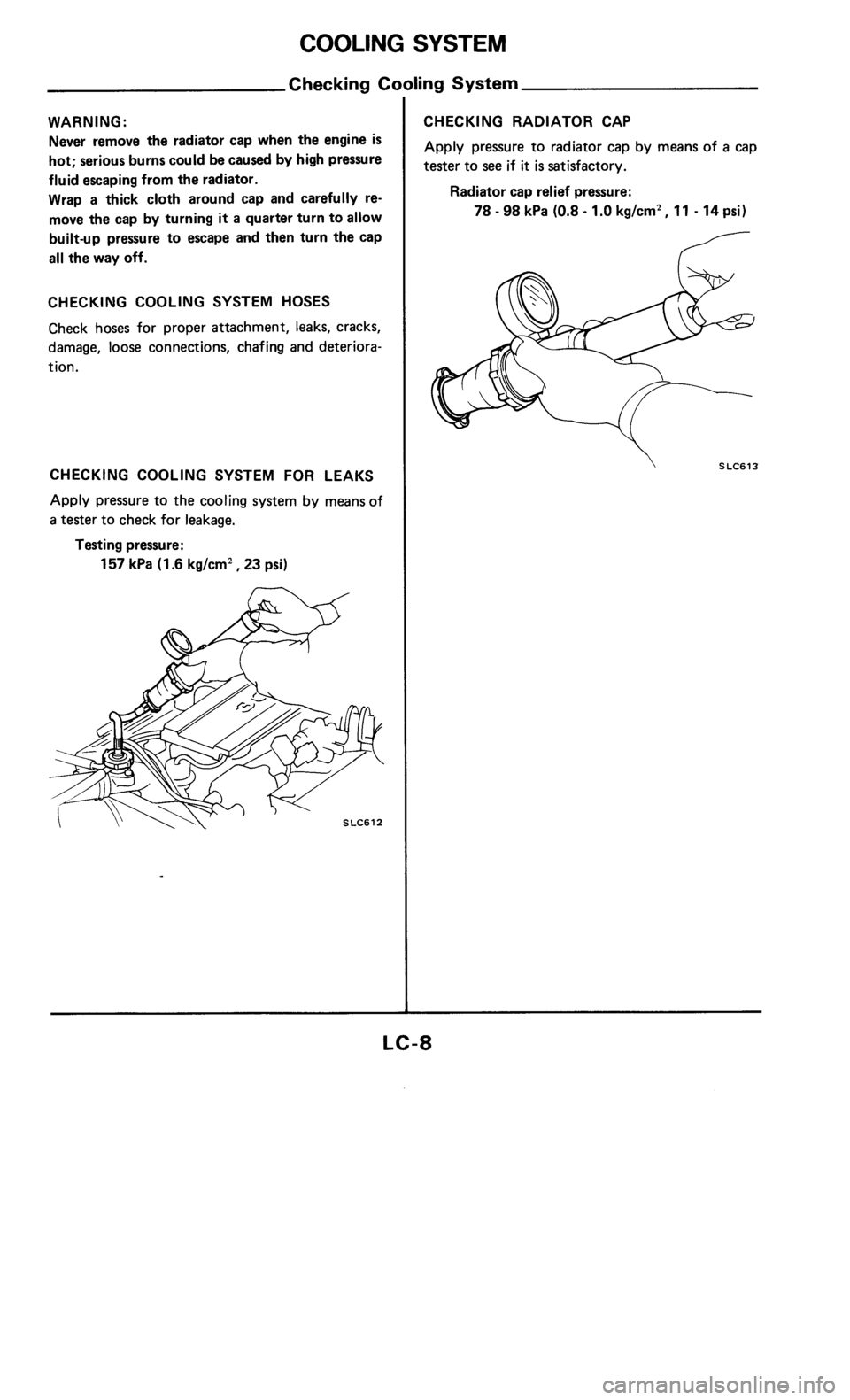 NISSAN 300ZX 1985 Z31 Engine Lubrication And Cooling System Workshop Manual NISSAN 300ZX 1985 Z31 Engine Lubrication And Cooling System Workshop Manual