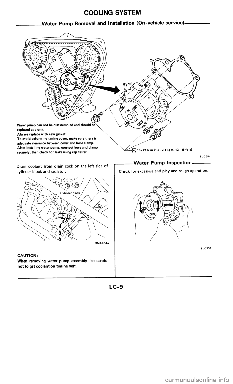 NISSAN 300ZX 1986 Z31 Engine Lubrication And Cooling System Workshop Manual 