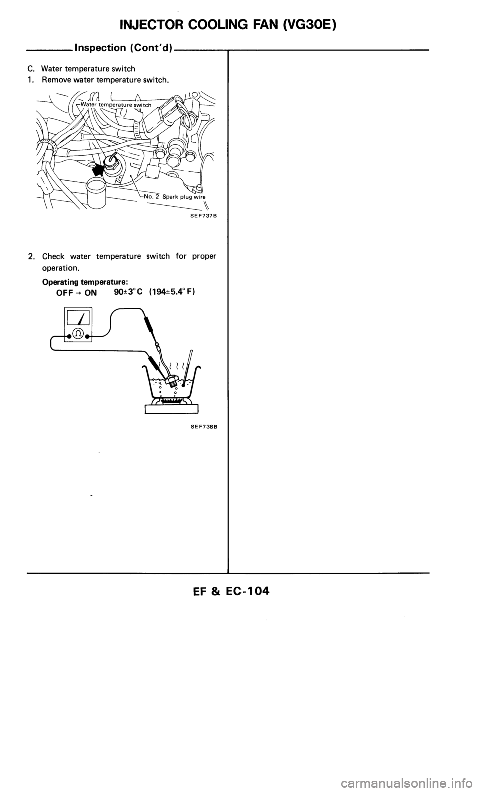 NISSAN 300ZX 1985 Z31 Engine Fuel And Emission Control System Workshop Manual 