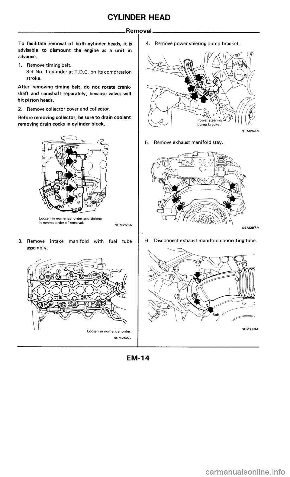 NISSAN 300ZX 1985 Z31 Engine Mechanical User Guide 