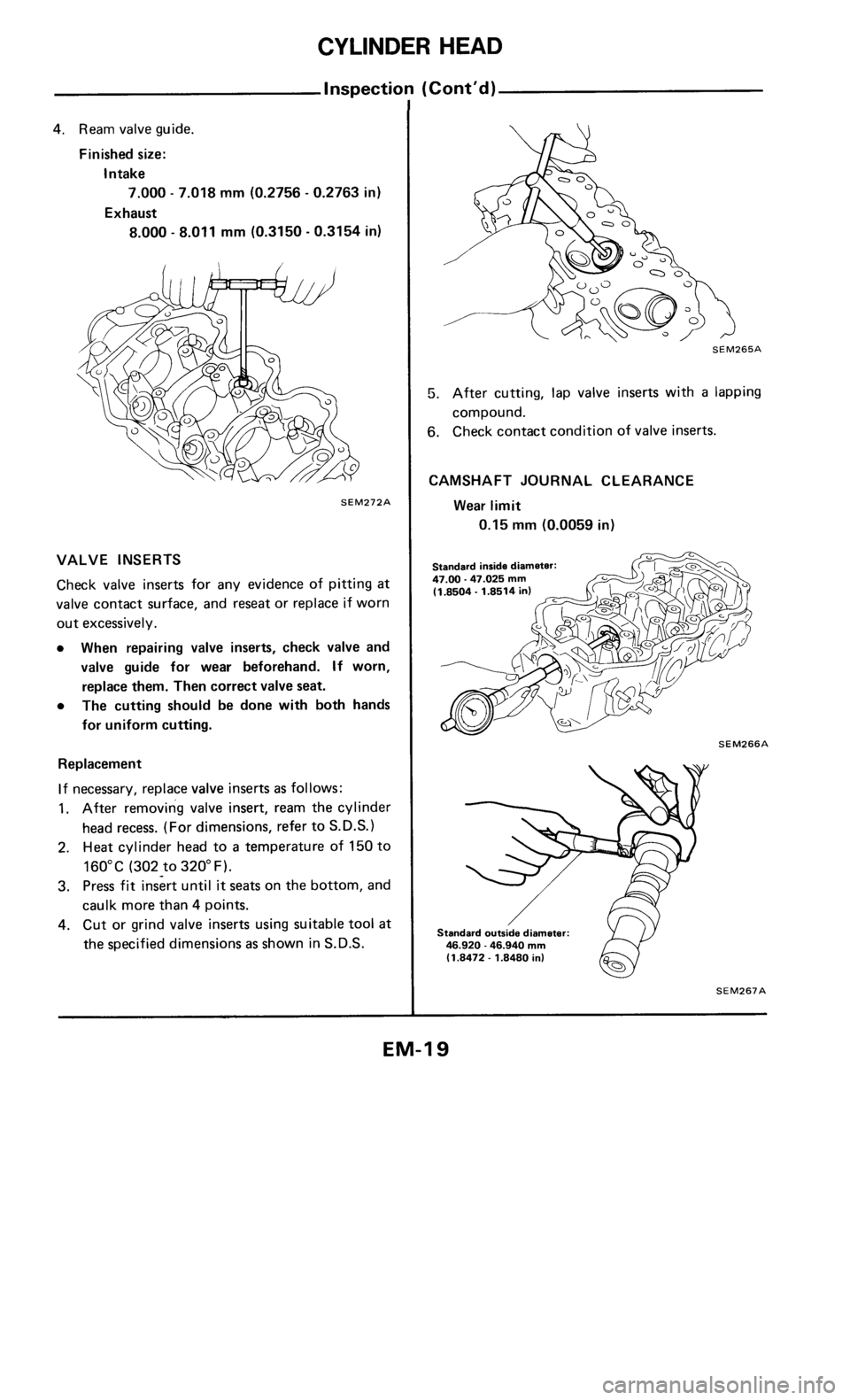 NISSAN 300ZX 1986 Z31 Engine Mechanical User Guide 