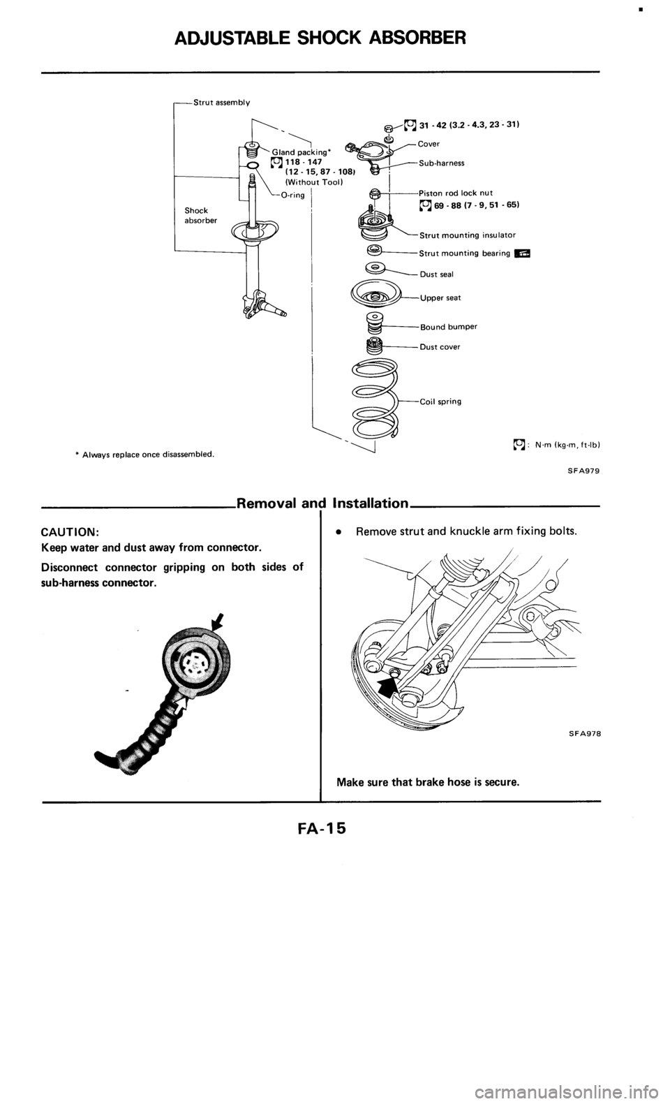 NISSAN 300ZX 1986 Z31 Front Suspension User Guide 