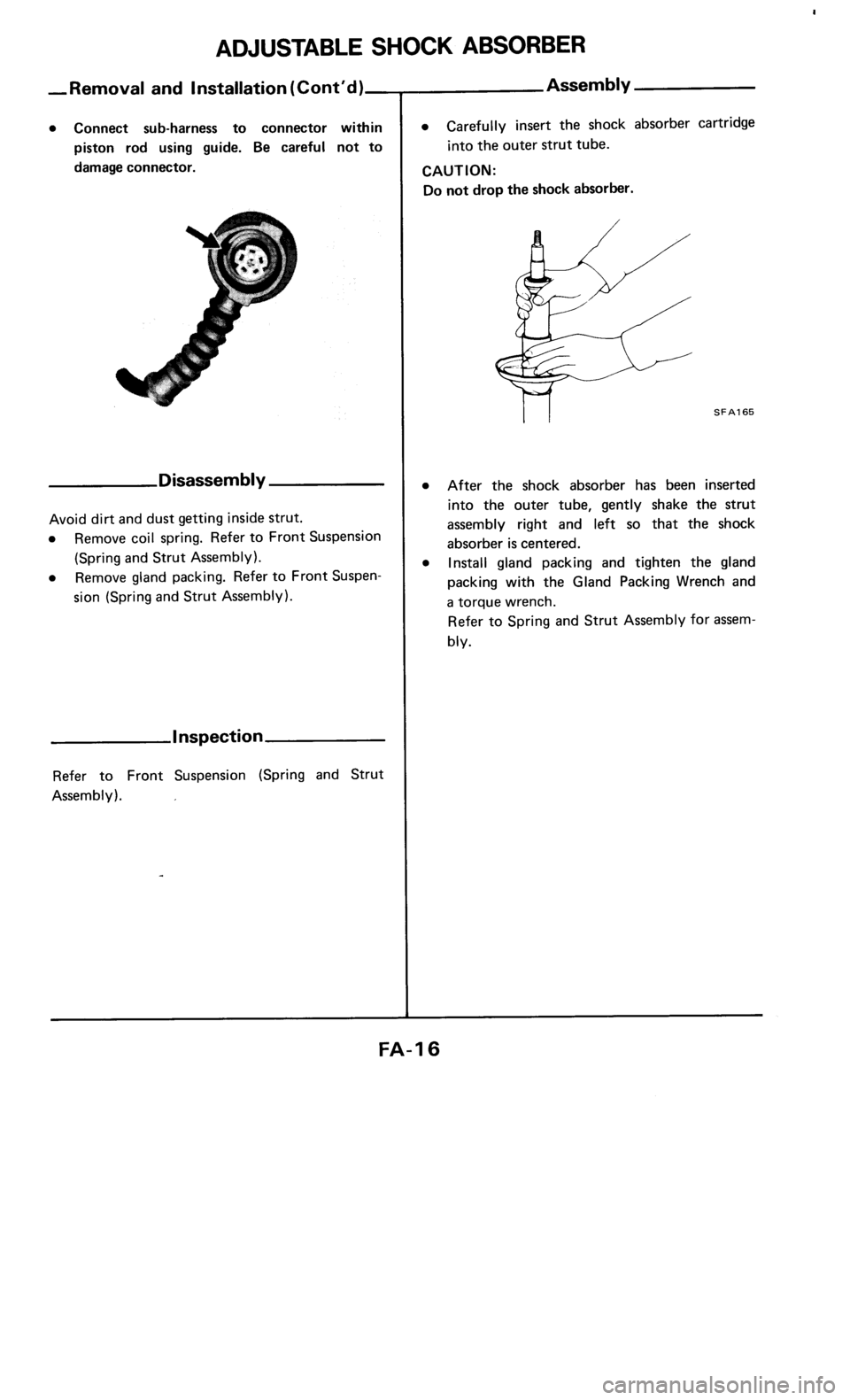 NISSAN 300ZX 1986 Z31 Front Suspension User Guide 