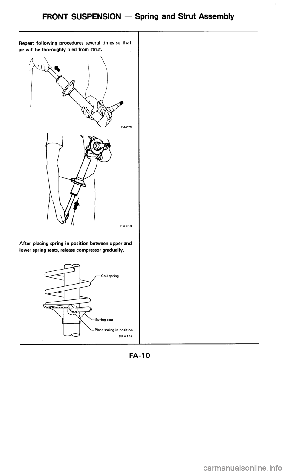 NISSAN 300ZX 1986 Z31 Front Suspension Workshop Manual NISSAN 300ZX 1986 Z31 Front Suspension Workshop Manual