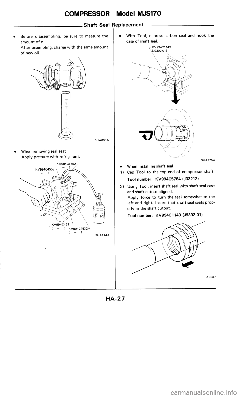 NISSAN 300ZX 1985 Z31 Heather And Air Conditioner Owners Manual 