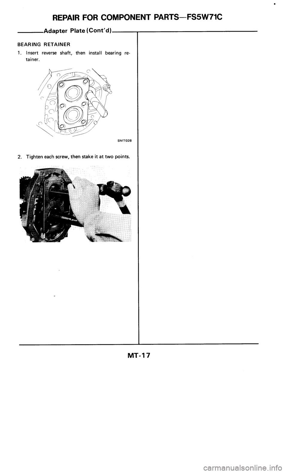 NISSAN 300ZX 1986 Z31 Manual Transmission User Guide 