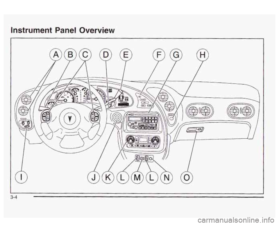 PONTIAC BONNEVILLE 2003  Owners Manual Instrument  Panel  Overview  