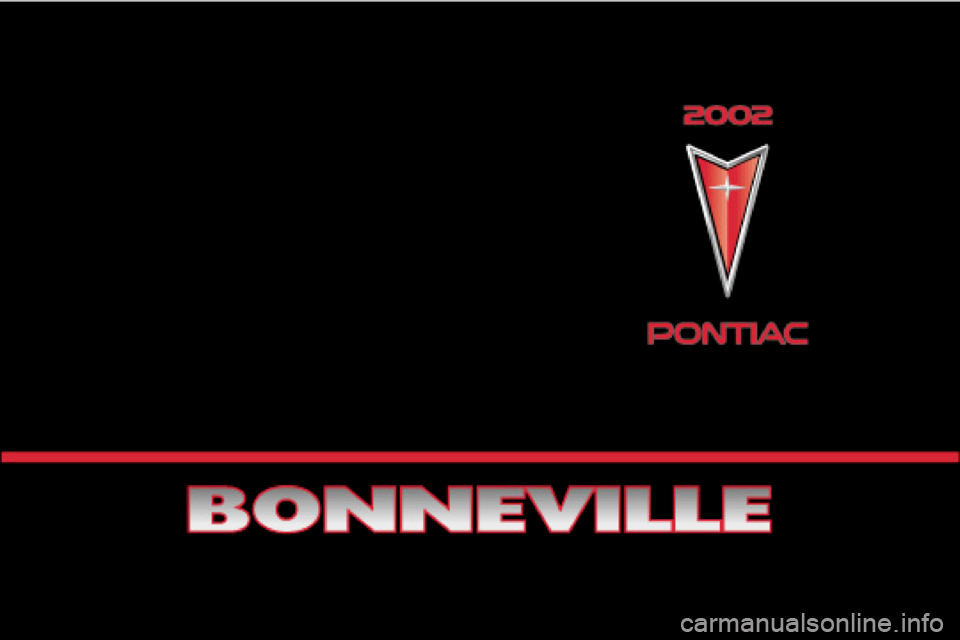 PONTIAC BONNEVILLE 2002  Owners Manual 