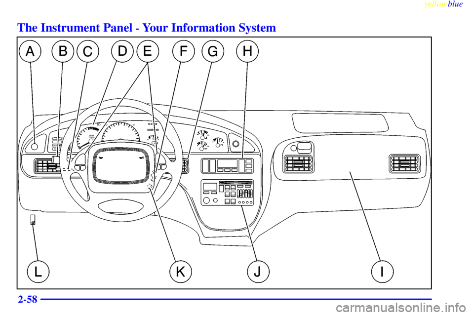 PONTIAC BONNEVILLE 1999  Owners Manual yellowblue     
2-58
The Instrument Panel - Your Information System 