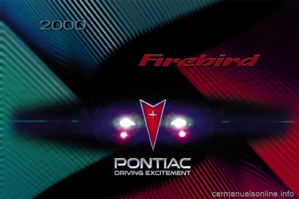 PONTIAC FIREBIRD 2000  Owners Manual 