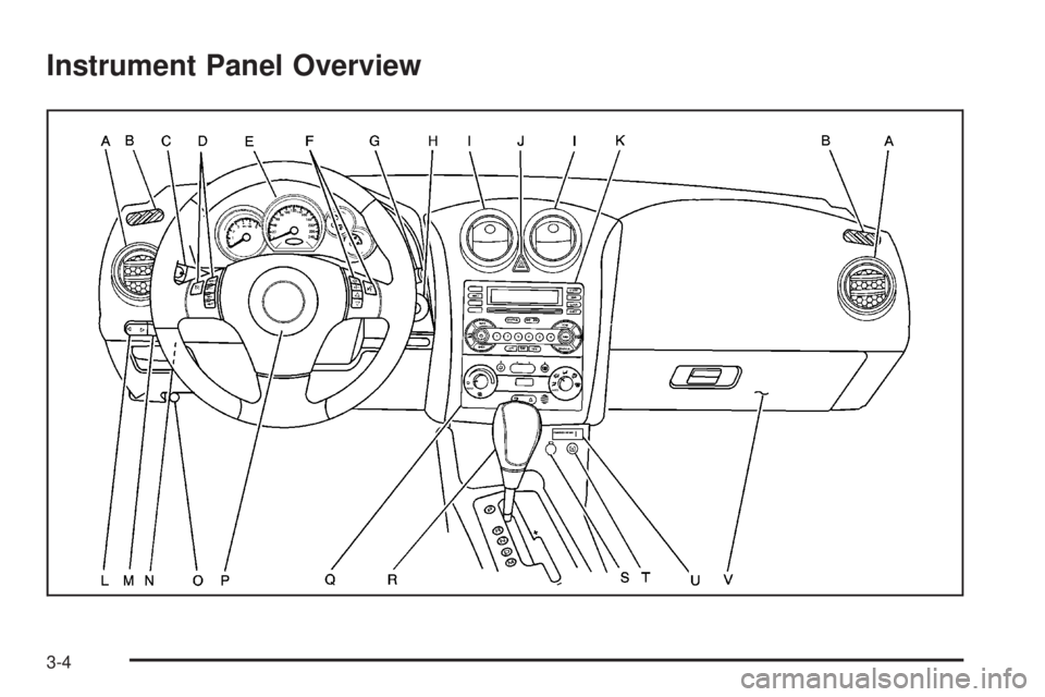 PONTIAC G6 2008 Owners Manual Instrument Panel Overview
3-4 PONTIAC G6 2008 Owners Manual Instrument Panel Overview
3-4