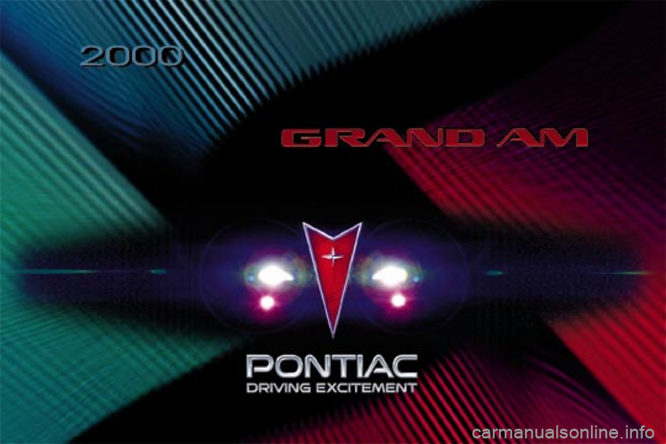 PONTIAC GRAND AM 2000  Owners Manual 