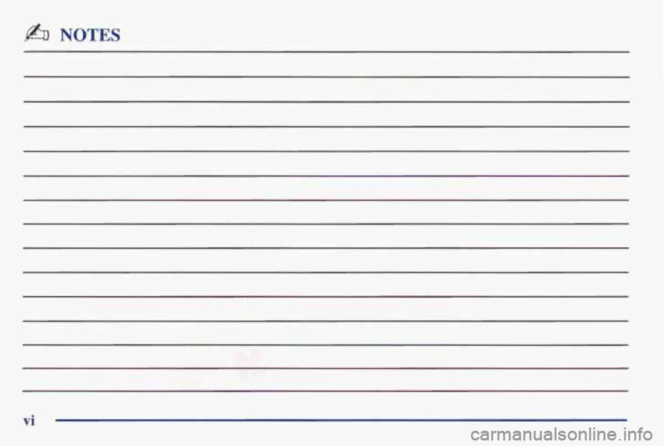 PONTIAC GRAND AM 1998  Owners Manual b% NOTES 
vi  