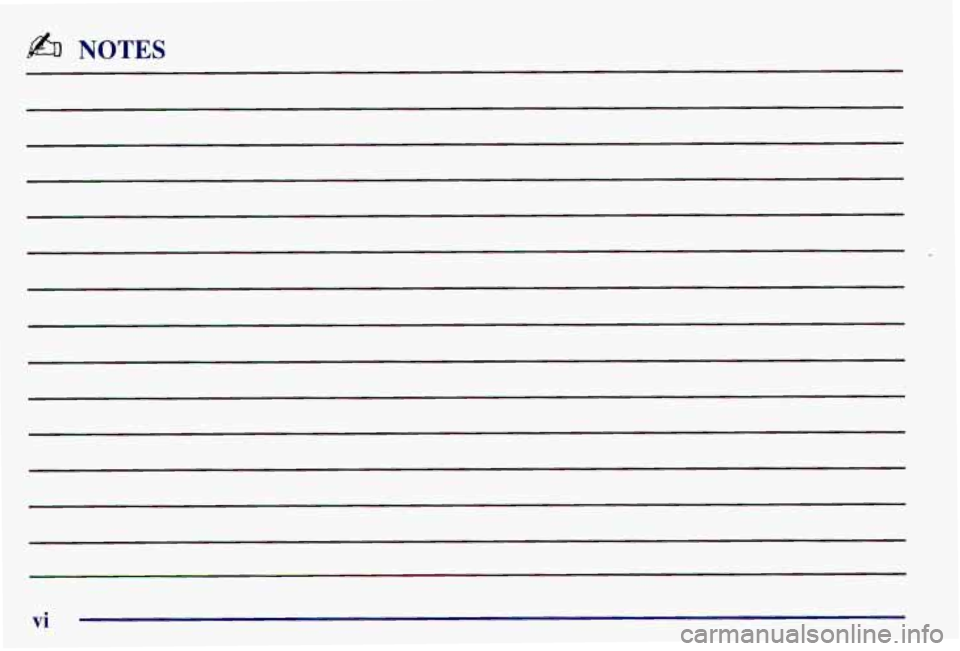 PONTIAC GRAND AM 1997 Owners Manual $@b NOTES
vi PONTIAC GRAND AM 1997 Owners Manual $@b NOTES
vi