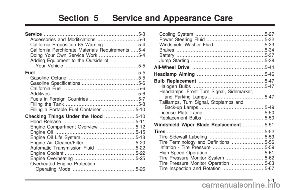 PONTIAC TORRENT 2008  Owners Manual Service............................................................5-3
Accessories and Modi�cations..........................5-3
California Proposition 65 Warning.....................5-4
California Pe