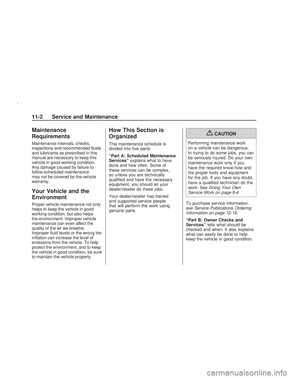 PONTIAC VIBE 2009  Owners Manual Maintenance
Requirements
Maintenance intervals, checks,
inspections and recommended �uids
and lubricants as prescribed in this
manual are necessary to keep this
vehicle in good working condition.
Any 