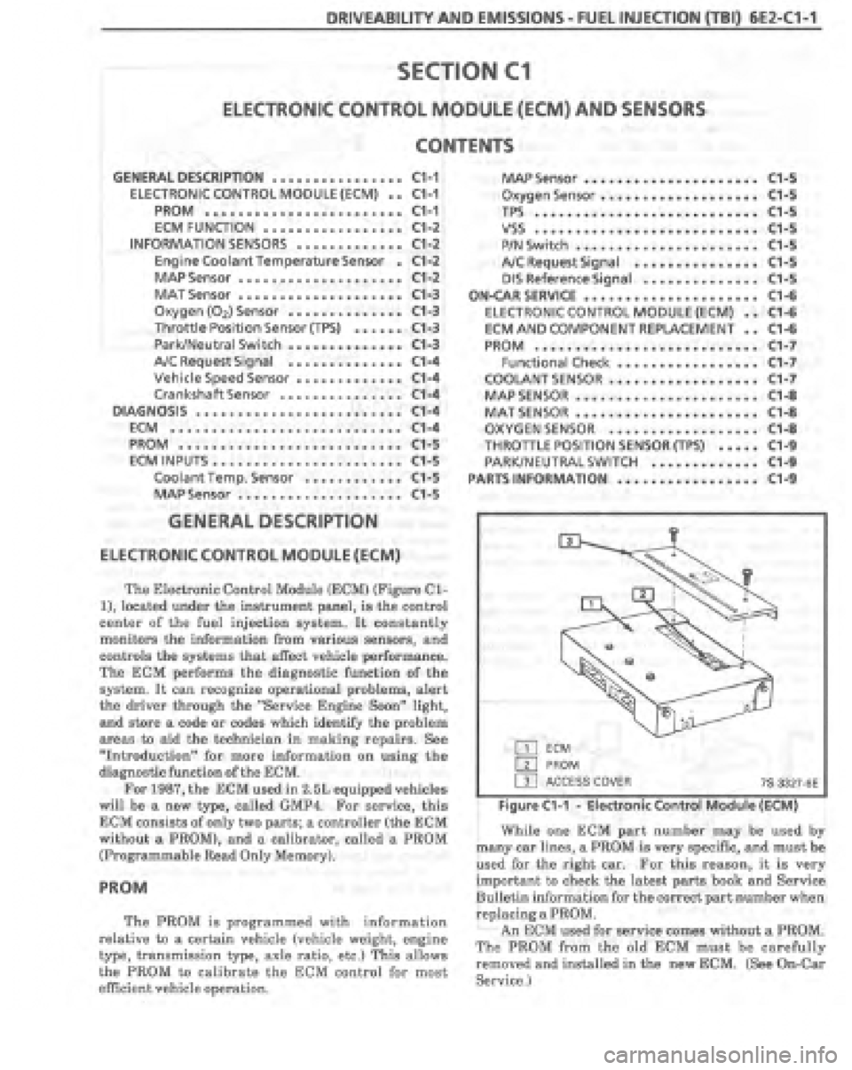 PONTIAC FIERO 1987 Service Repair Manual PONTIAC FIERO 1987 Service Repair Manual