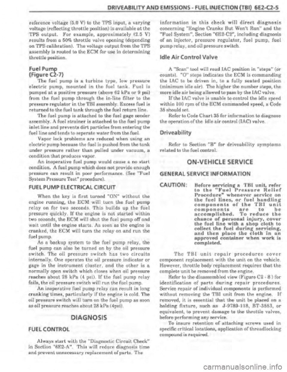 PONTIAC FIERO 1987  Service Repair Manual 