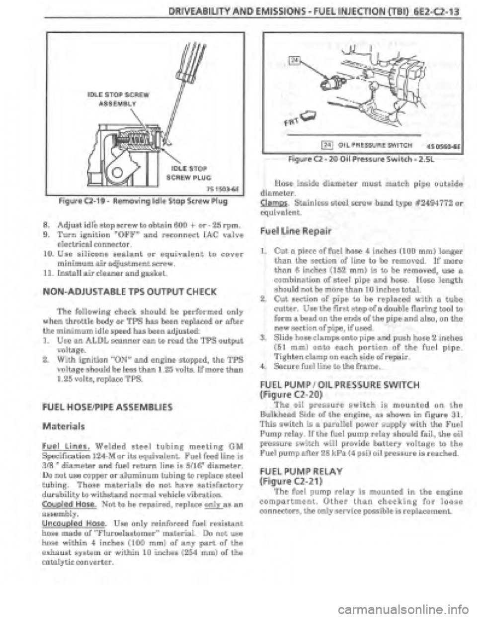 PONTIAC FIERO 1987  Service Repair Manual 