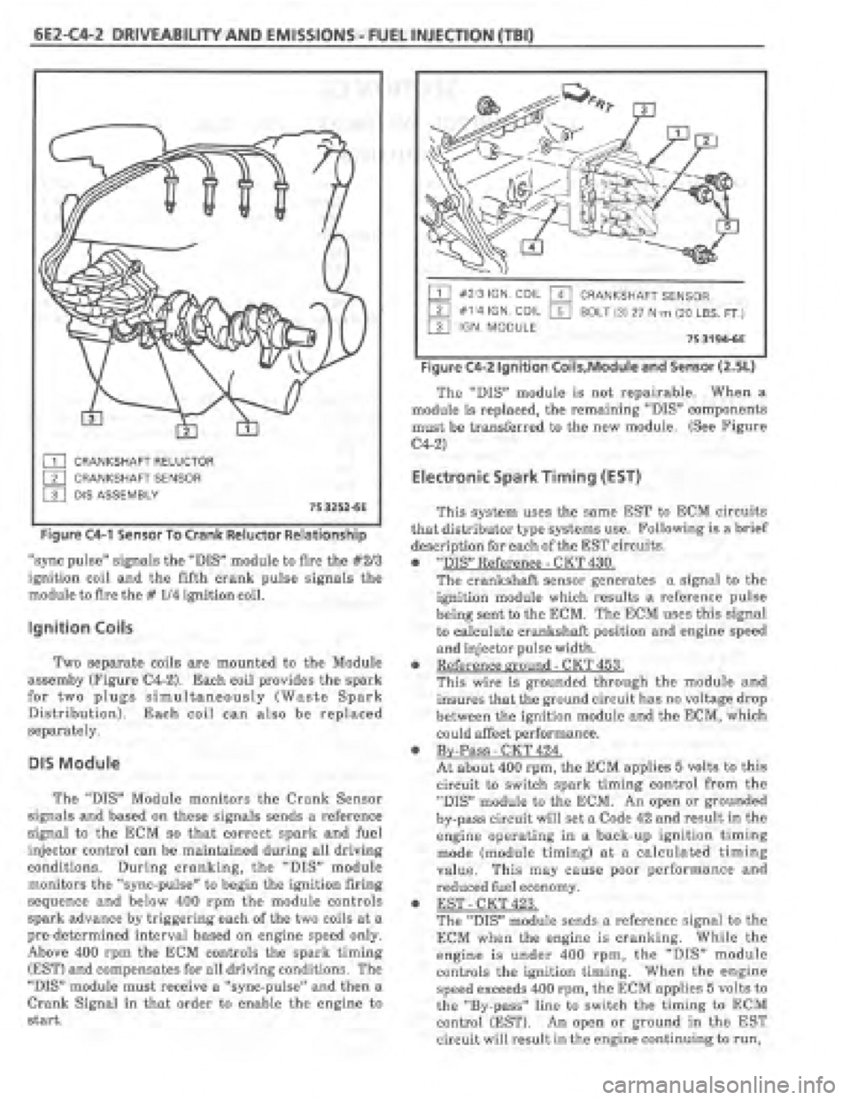 PONTIAC FIERO 1987  Service Repair Manual 